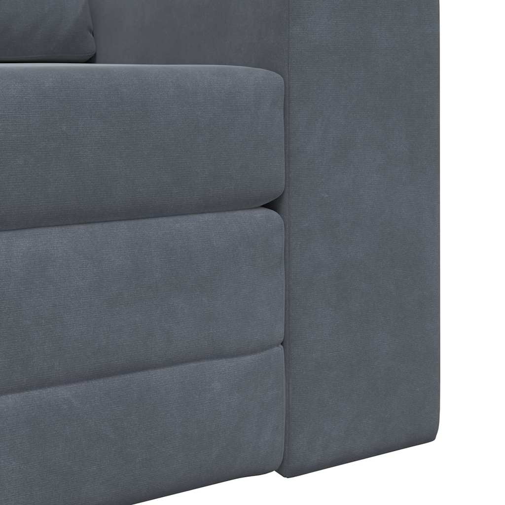 Sofa Bed Dark grey 98 x 71 x 83 cm Velvet